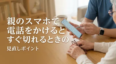 親のスマホで電話をかけるとすぐ切れるときの見直しポイント
