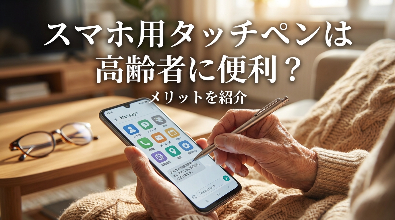 スマホ用タッチペンは高齢者に便利?メリットを紹介