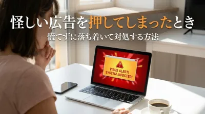 怪しい広告を押してしまったとき
