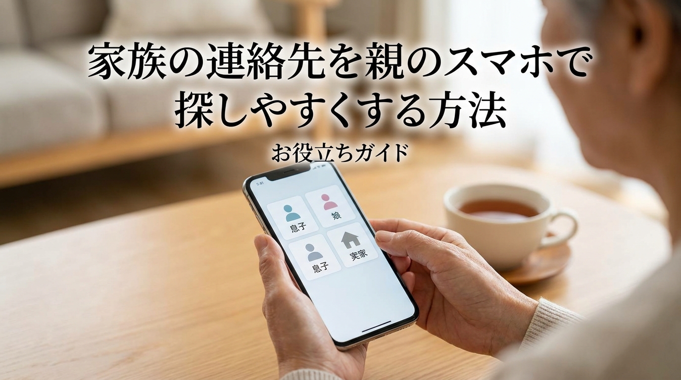 家族の連絡先を親のスマホで探しやすくする方法