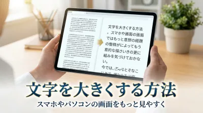 文字を大きくする方法