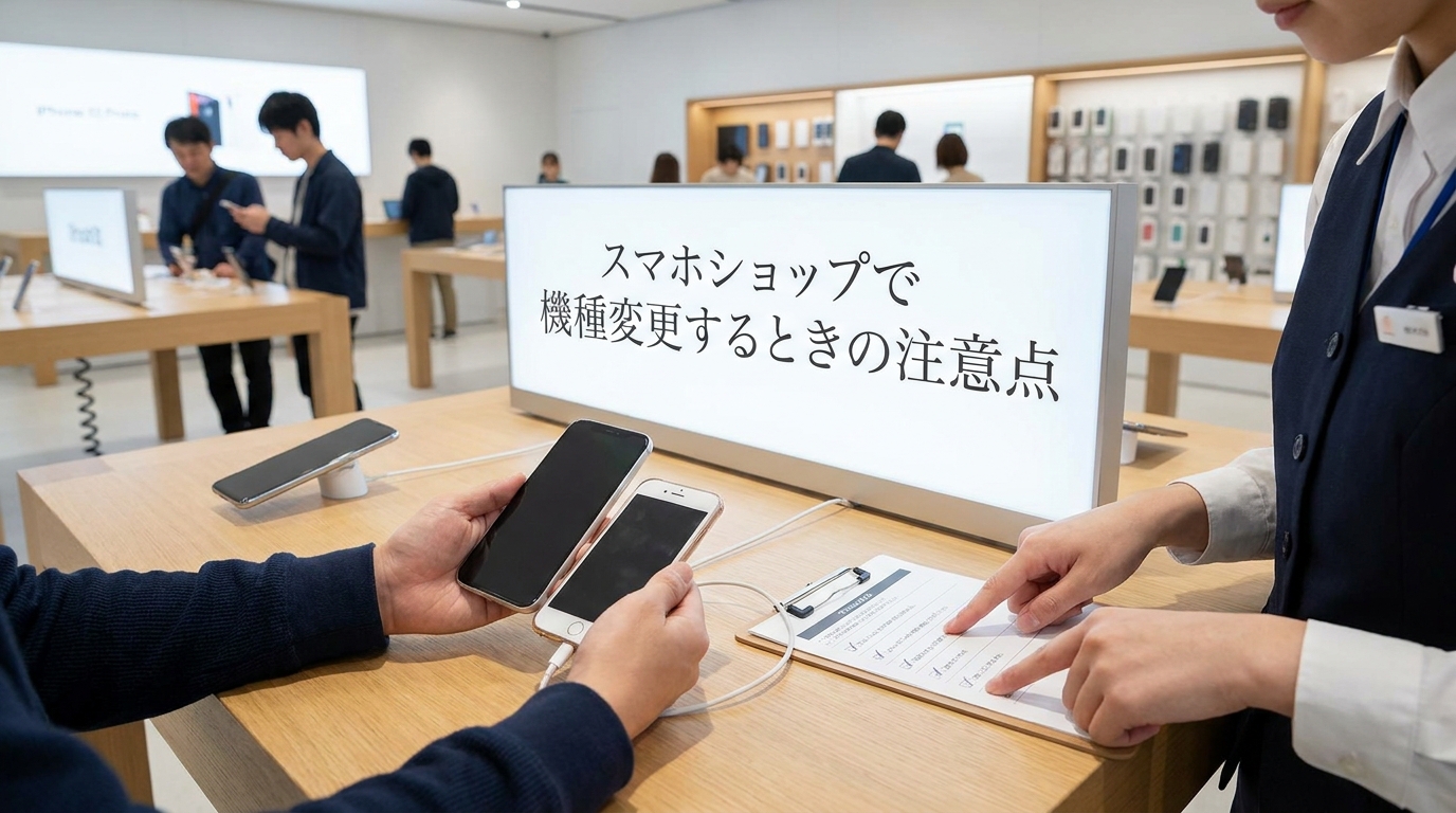 スマホショップで機種変更するときの注意点