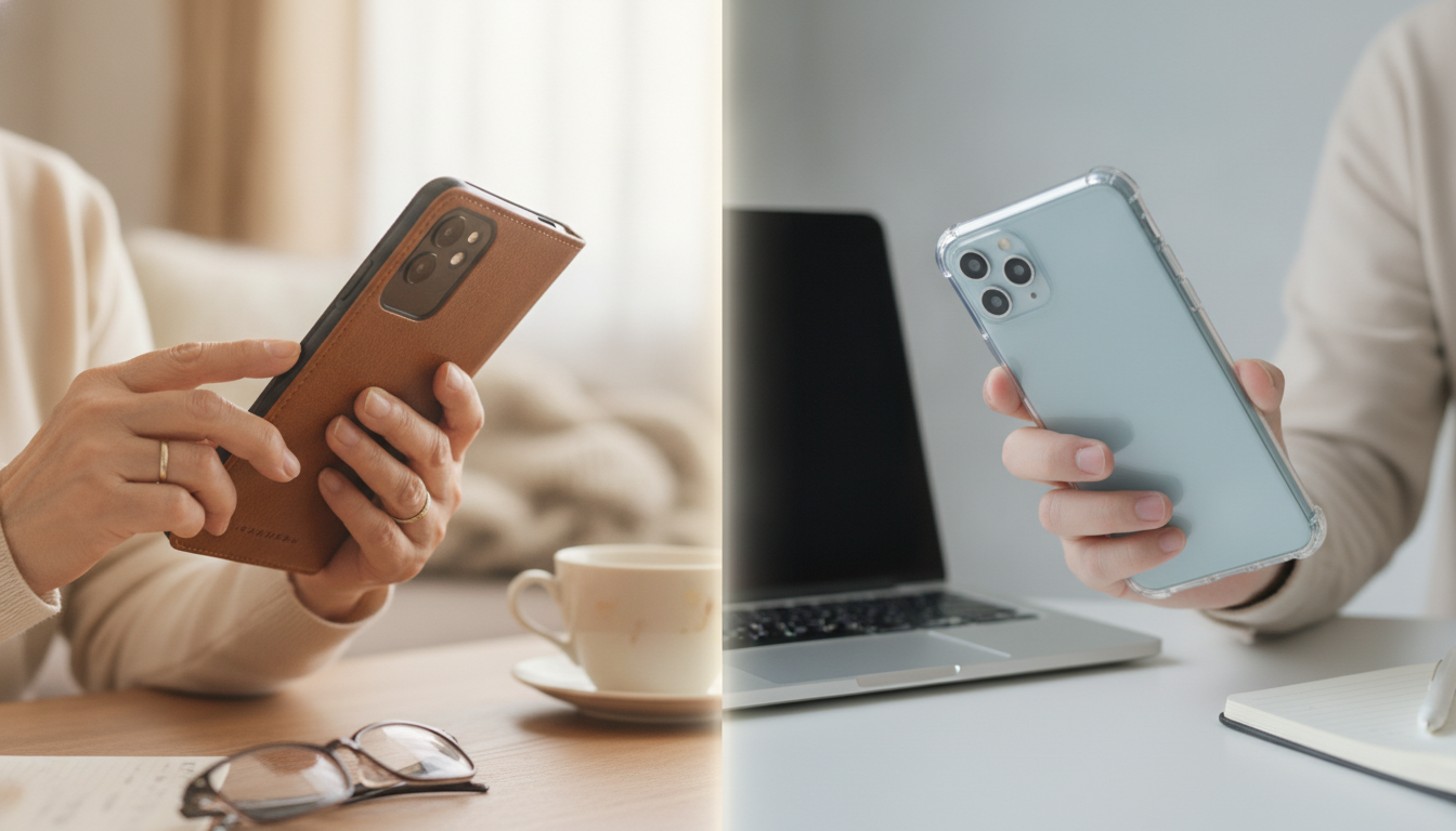 手帳型スマホケースがシニア世代に選ばれる3つの大きな理由